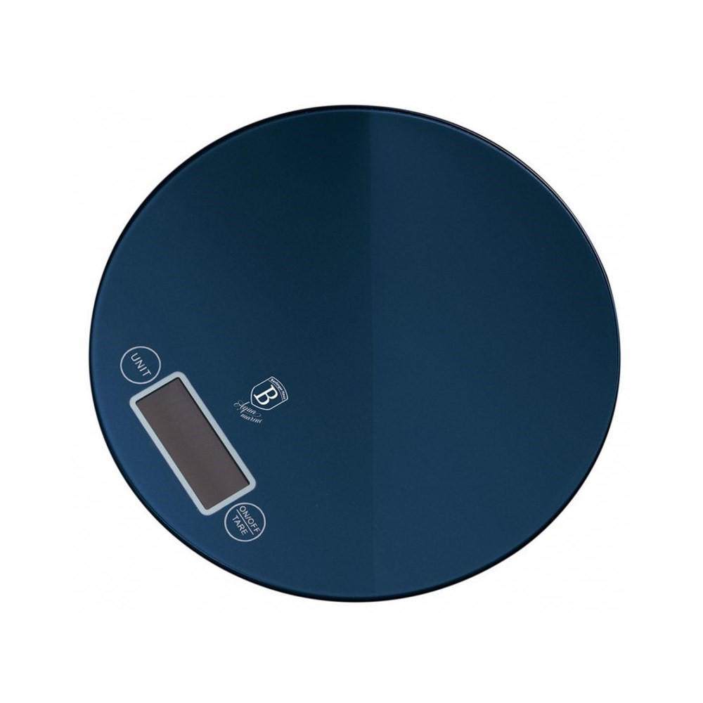 KÜCHENWAAGE Marineblau 19/19/2 cm BH9427 - Dunkelblau, Glas - Berlinger Haus