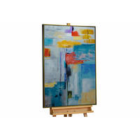 RUČNE MAĽOVANÝ AKRYLOVÝ OBRAZ 77,5/102,5 cm, viacfarebný, abstraktný geometrický motív - viacfarebná, textil (77.5/102.5cm) - KUNSTLOFT