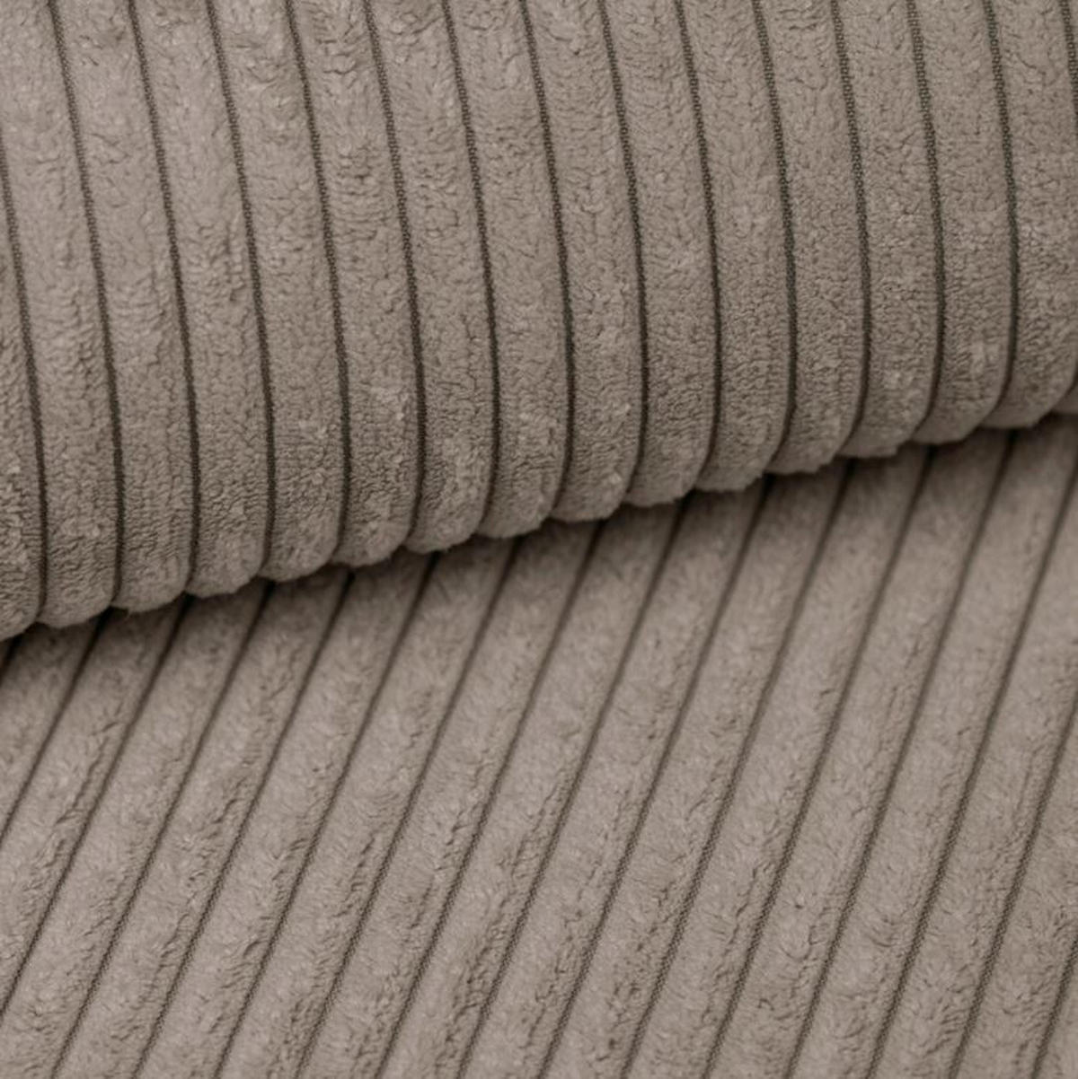 ECKSOFA MONDE CORD L - Links CAPPUCCINO - Schwarz/Cappuccino, Kunststoff/Textil (175/245cm) - Luxkor24