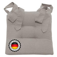 STUHLKISSEN mit Schleifenband - Taupe, Textil (46/42/7cm) - Bonvionn