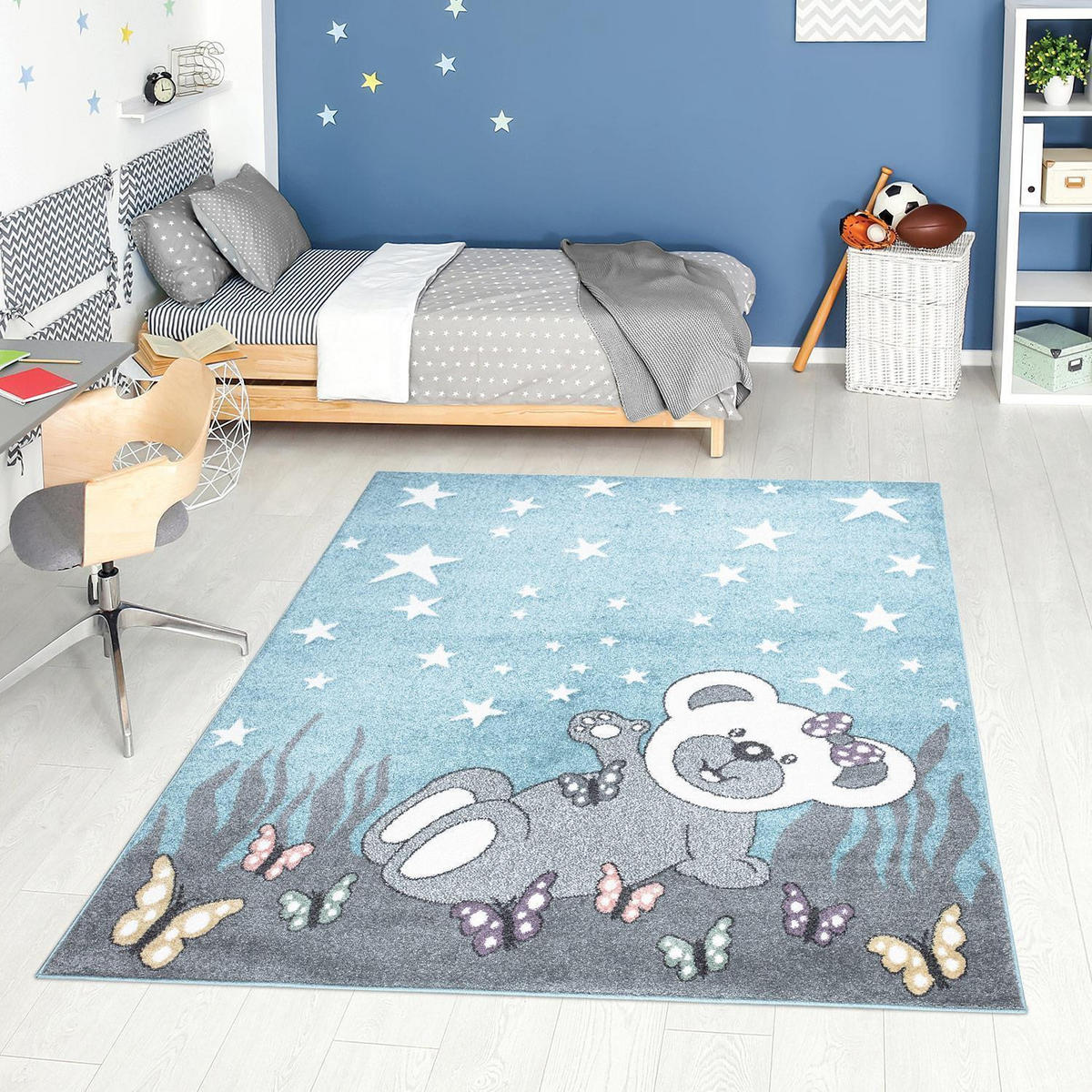 KINDERTEPPICH Anime 916 Blau 190x280 cm - Blau, Textil (190/280cm) - carpet city