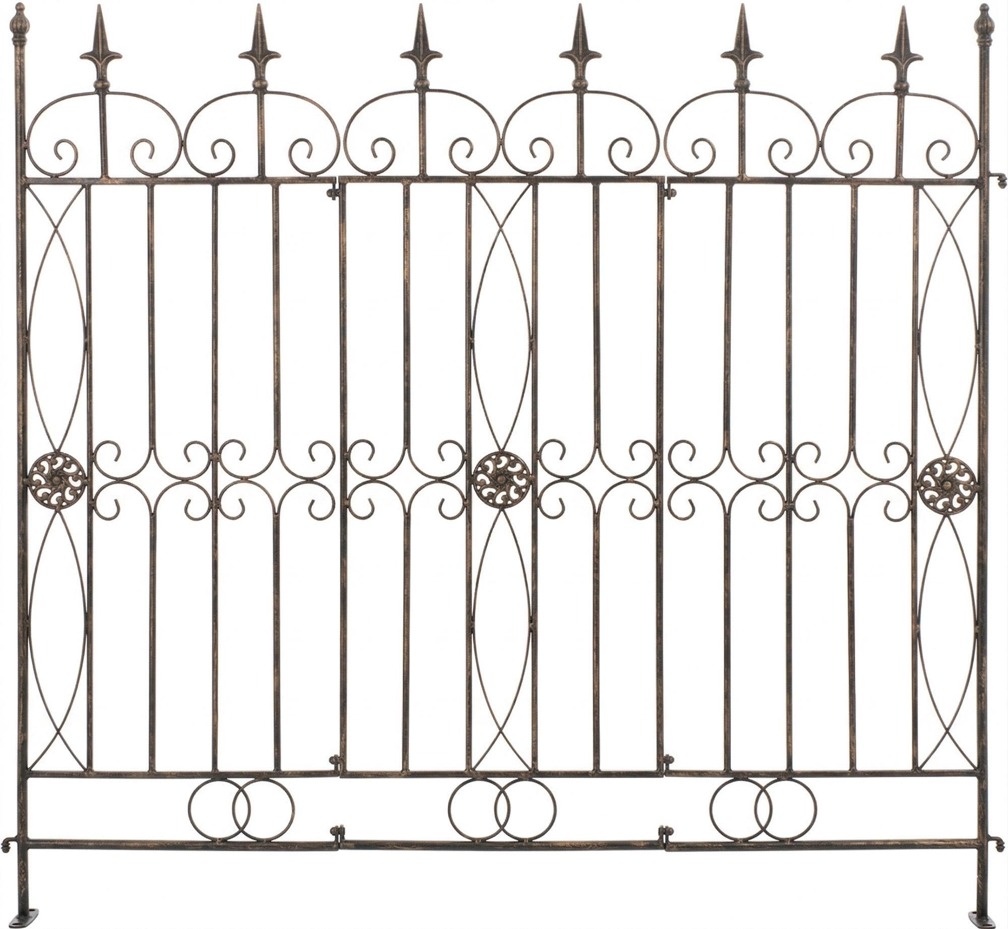 GARTENZAUN Metall Bronze - Bronzefarben, Metall (124/116cm) - CLP