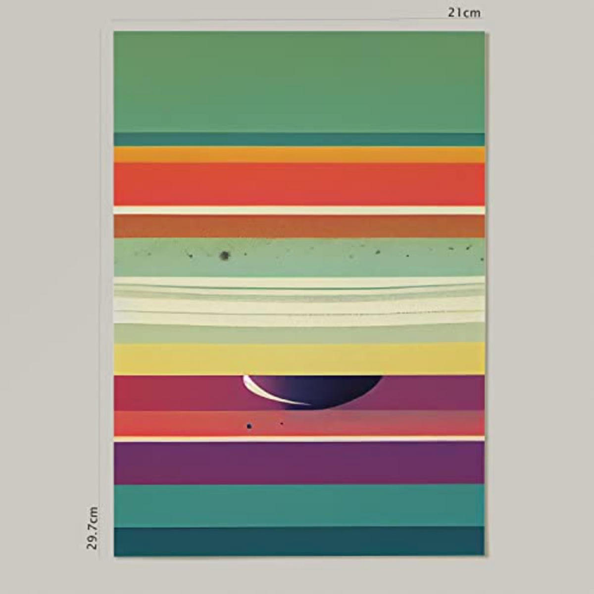 POSTER Set mit 4 Teilt Abstrakt Moderne Galaxien A4 Rahmenlos - Klar, Papier (29.7/3cm) - Nacnic