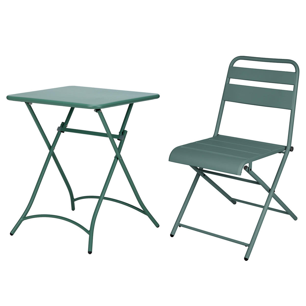KLAPPTISCH Urban One 58x58 cm - Grün, Metall (58/58/74cm) - Butlers