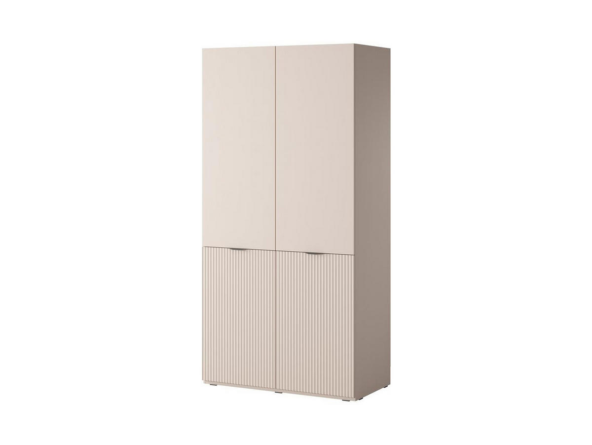 KLEIDERSCHRANK Sandbox Nova Beige, Drehtürenschränk - Beige, Holzwerkstoff (101/200/51cm) - Bettso