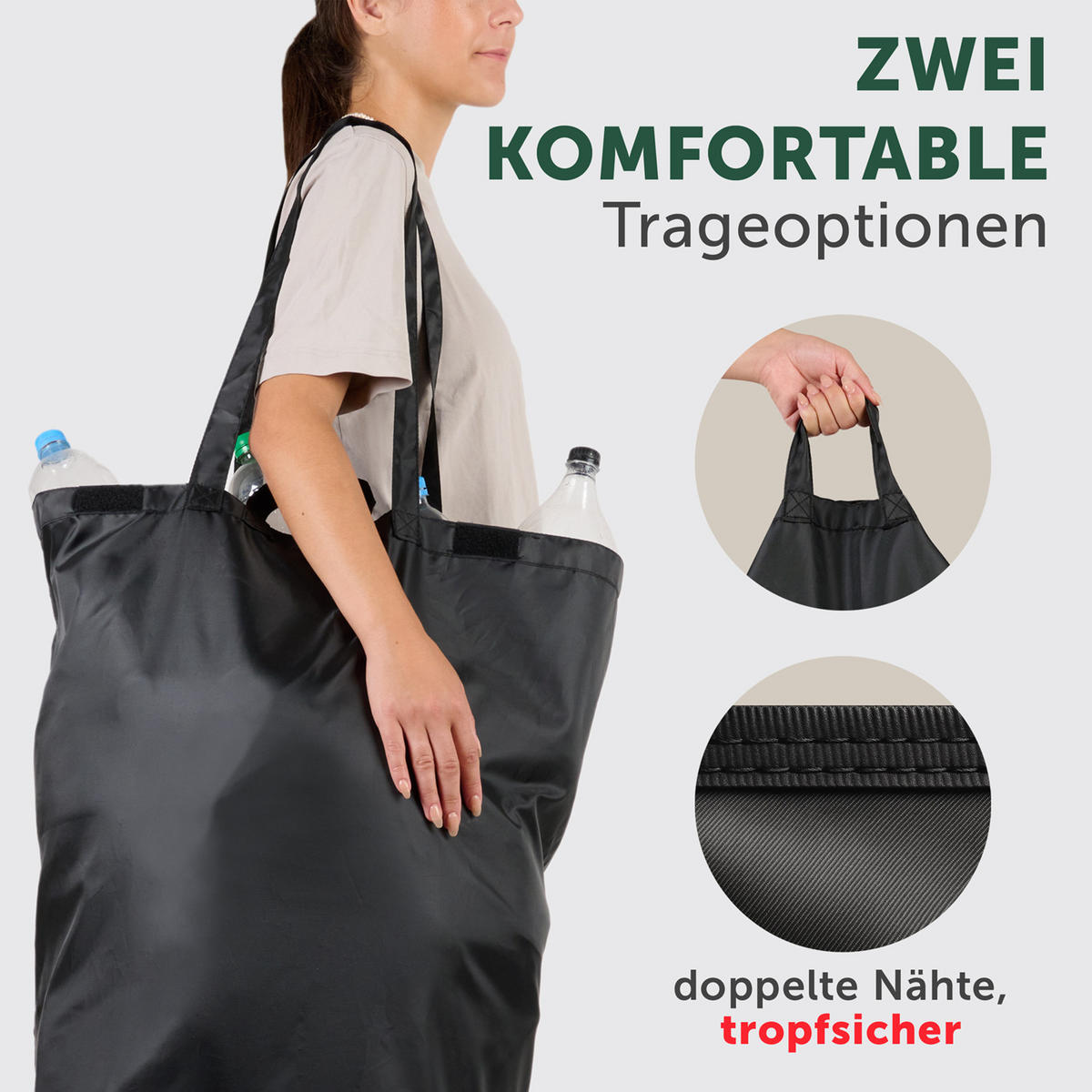 PFANDFLASCHEN-SAMMELBEHÄLTER 100L Beige - Beige, Kunststoff (34/3/42cm) - Blumtal