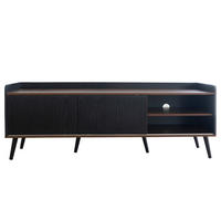 TV-MÖBEL Holz- und Schwarz-Effekt 160/40/58 cm - Schwarz, Holz (40/58/160cm) - Urban Meuble