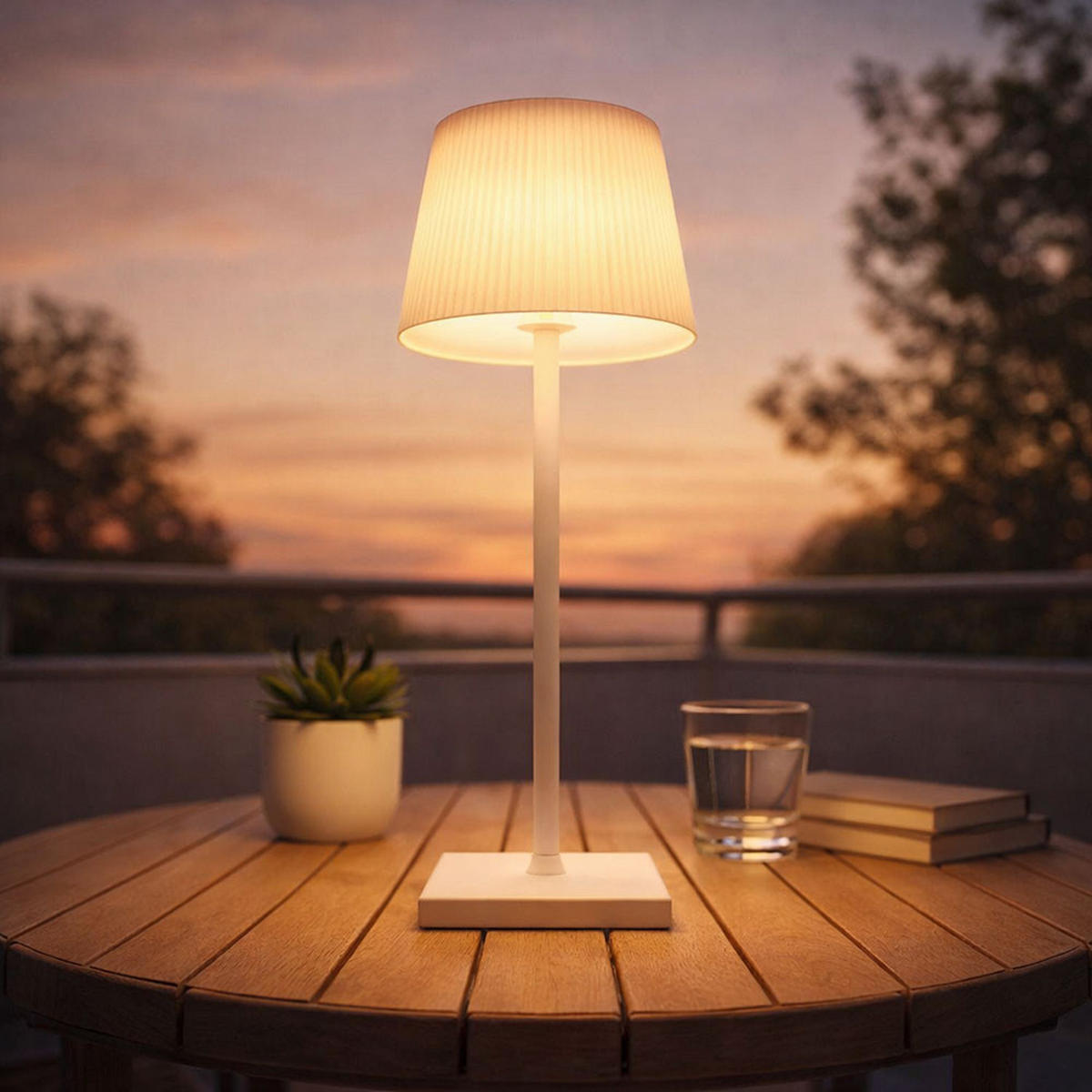 LED TISCHLEUCHTE Weiß 2er Set - Weiß, Metall (13/13/38cm) - Globo Lighting