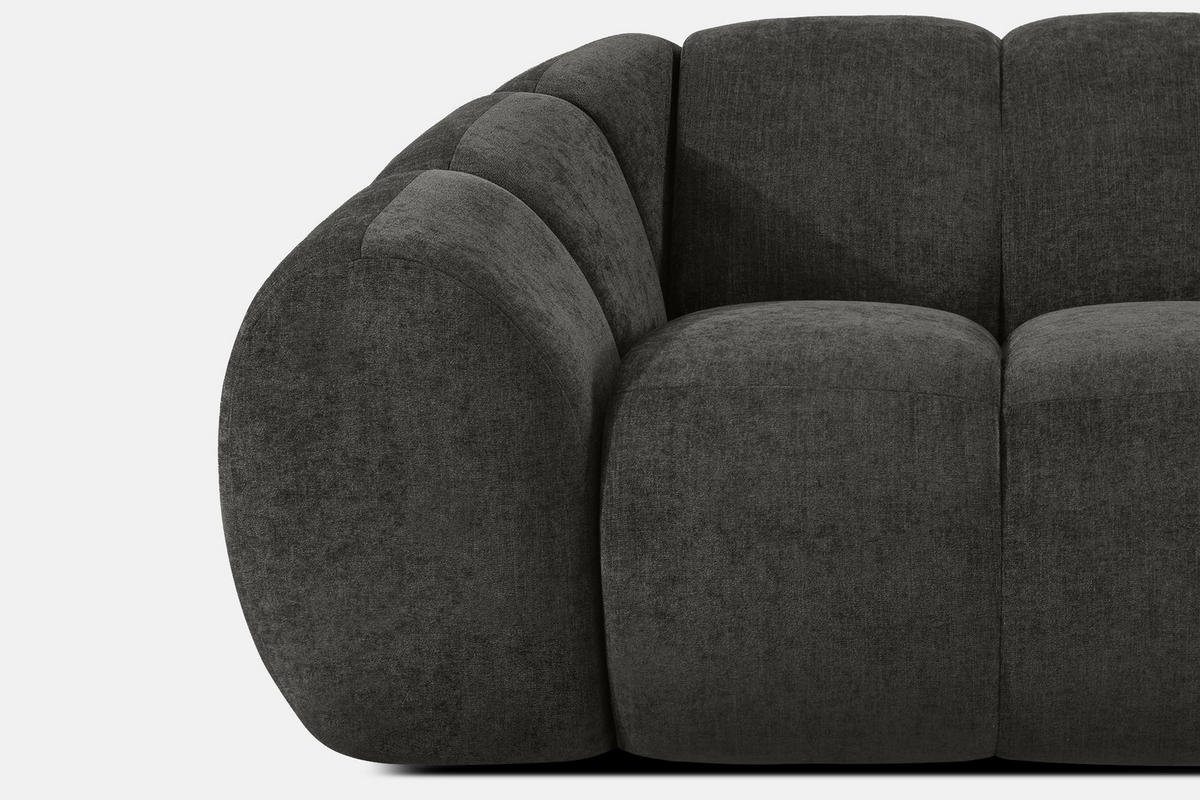 2-SITZER SOFA FLAVA, Graphitfarben - Graphitfarben, Holz/Holzwerkstoff (200/76/100cm) - KONSIMO®