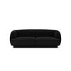 SOFA Miley aus Samt schwarz 2 Sitzplätze - Schwarz, Textil (90/70/180cm) - Micadoni