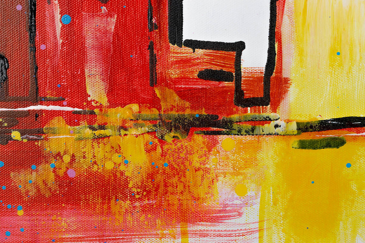 ACRYLBILD HANDGEMALT 120/60 cm - Multicolor/Grau, Holz/Textil (2/60cm) - KUNSTLOFT