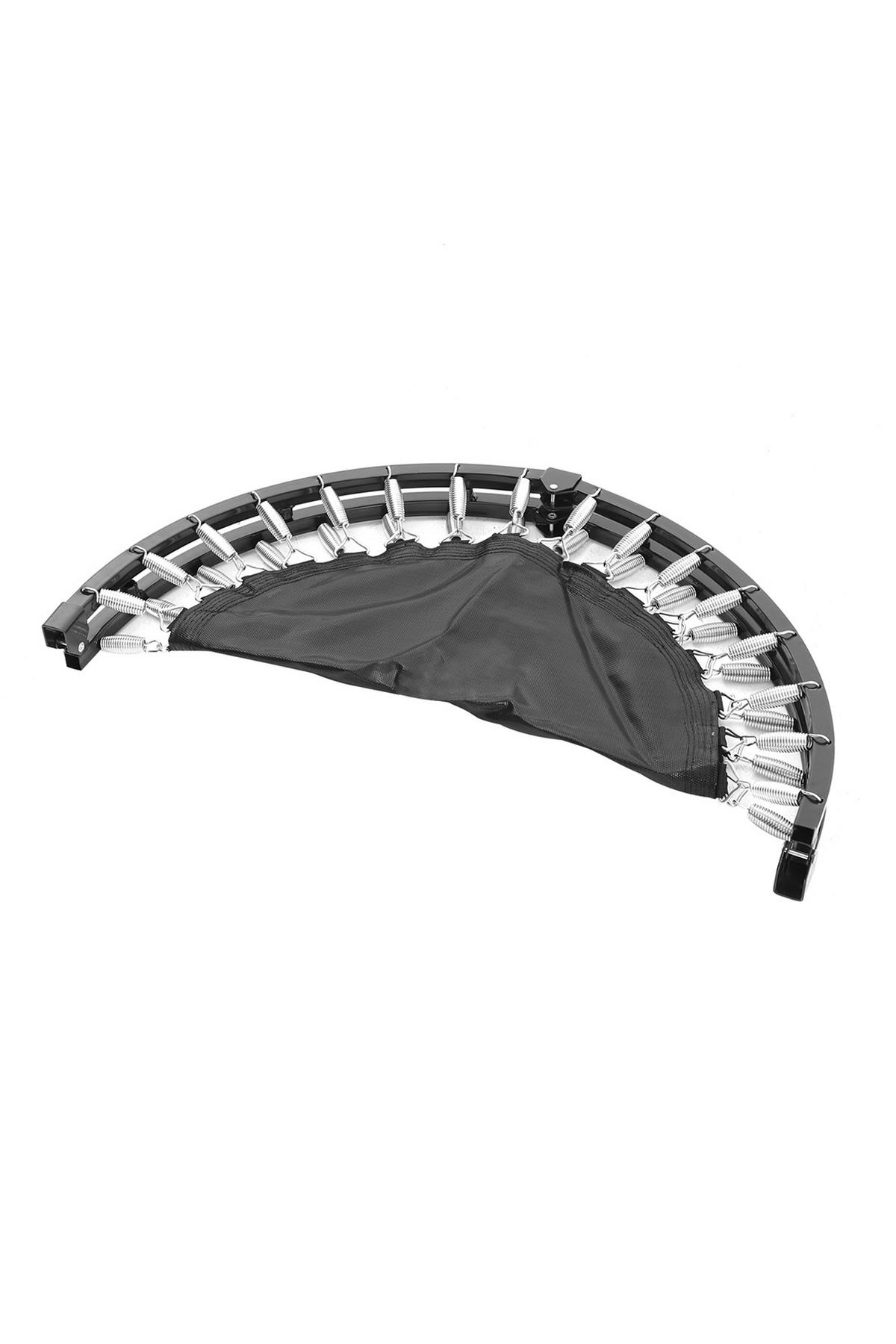 38-ZOLL-INDOOR-FALTTRAMPOLIN aus Stahl, Oxford-Gewebe, Federn in Schwarz 96 cm Durchmesser x 25.5 cm Höhe - Schwarz, Metall (96/96/25.5cm) - Livingandhome