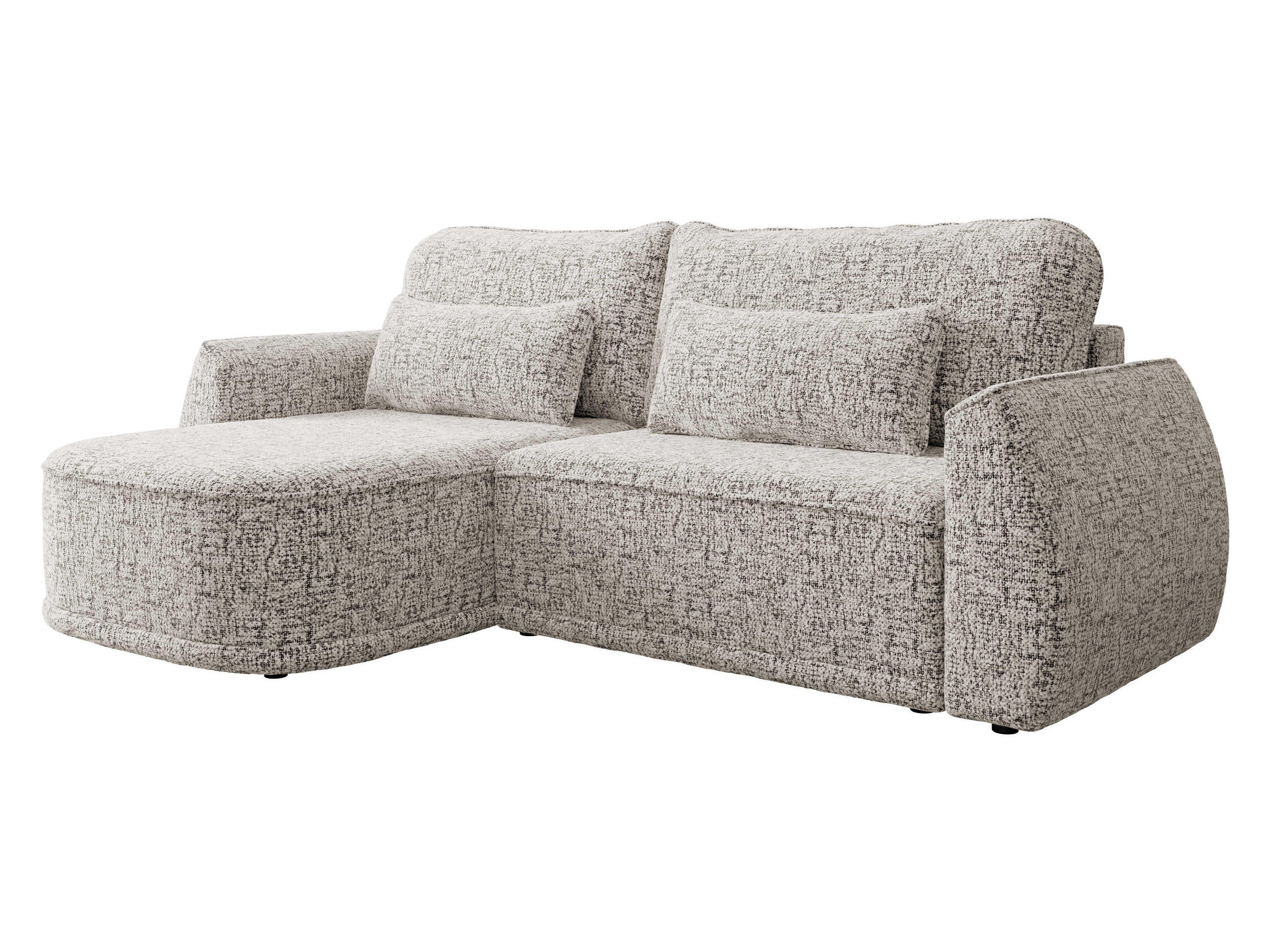ECKSCHLAFSOFA Lorenzo - Hellgrau/Schwarz, Holz/Kunststoff (260/165cm) - MIRJAN24