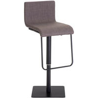 BARHOCKER Stoff Grau - Schwarz/Grau, Textil/Metall (41/80/46cm) - CLP