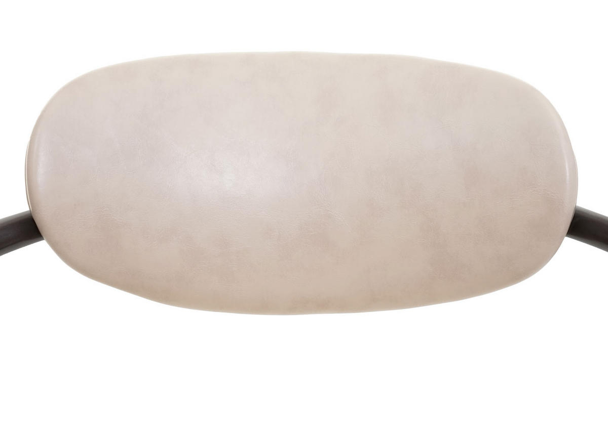 BARHOCKER gepolstert mit Lehne Sitzhöhe 66-76cm höhenverstellbar Wildleder-Optik vintage Beige - Beige, Kunststoff (53/106/43cm) - PROREGAL