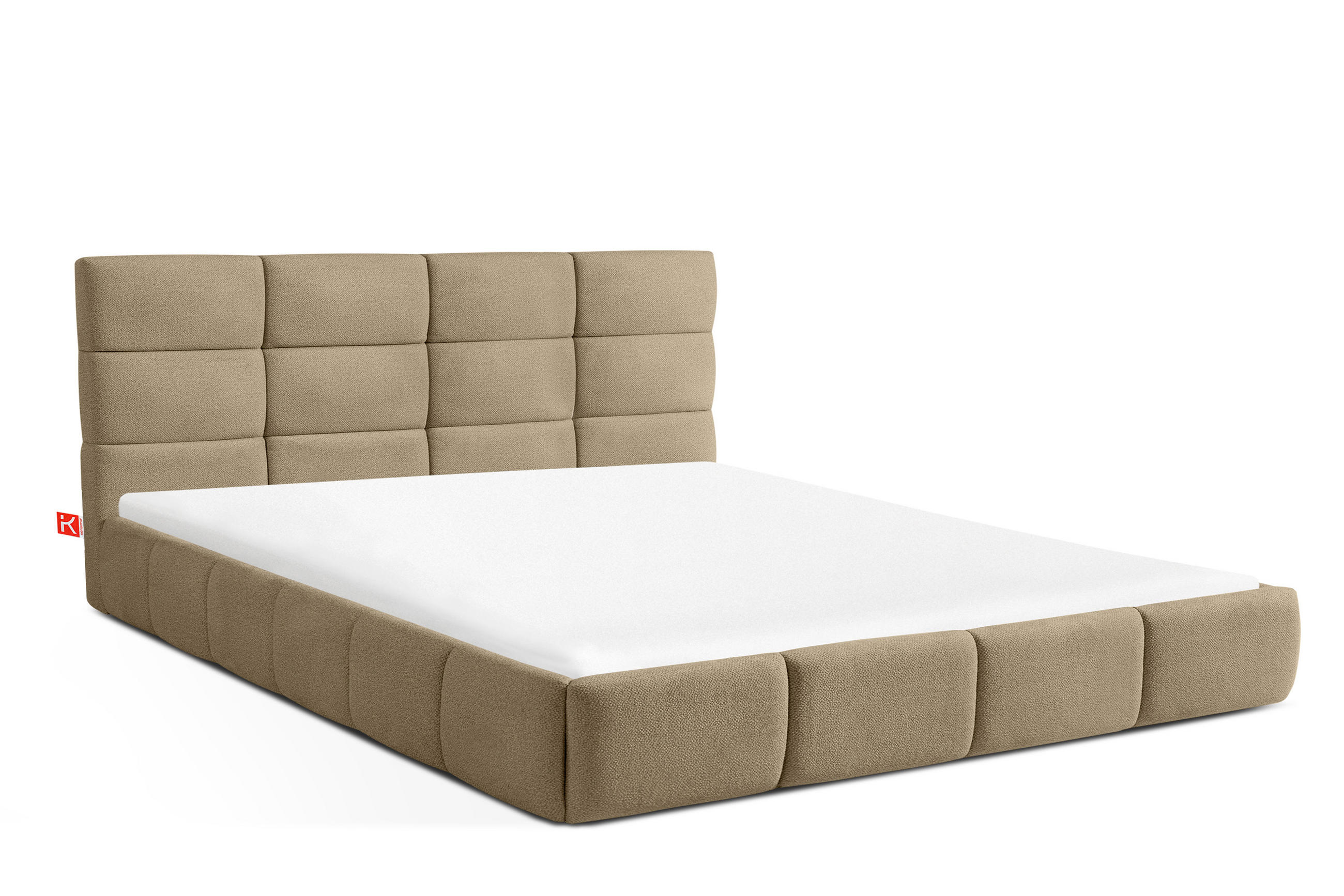 POLSTERBETT ALTOS Bouclé, gelb - Gelb, Holz/Holzwerkstoff (180/200cm) - KONSIMO®