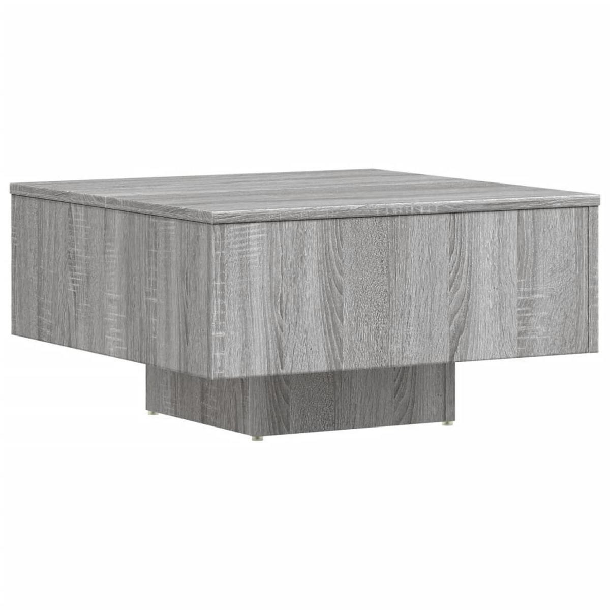 COUCHTISCH Grau Sonoma 60x60x31,5 cm Holzwerkstoff - Silbereichenfarben, Holzwerkstoff (60/60/31.5cm) - furnicato