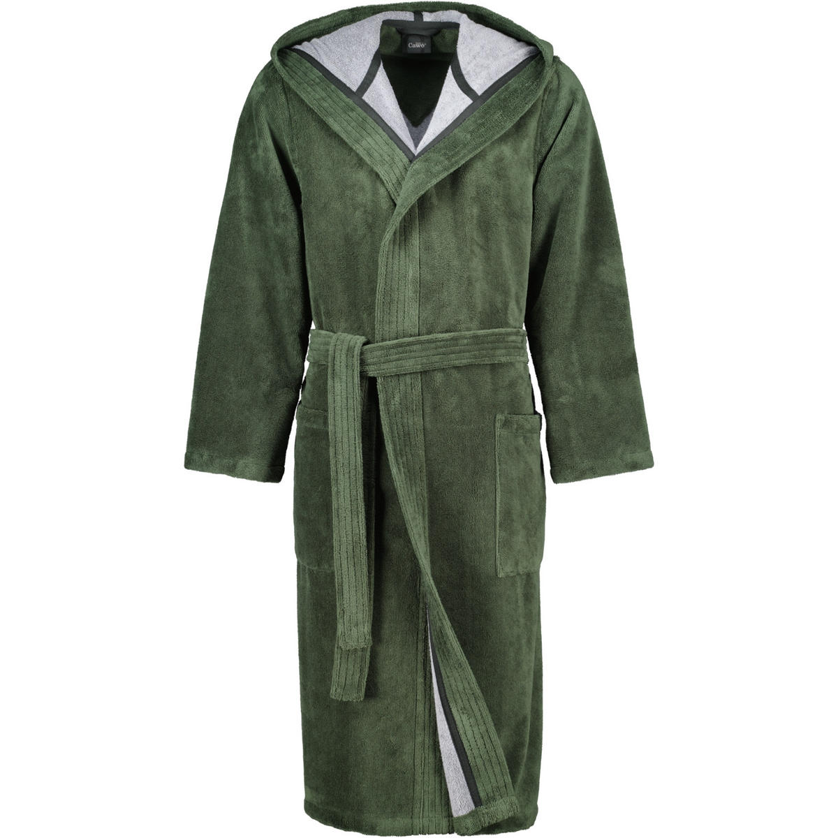 BADEMANTEL HERREN KAPUZE DOUBLEFACE 831 FIELD - 47 - Grün, Textil (Mnull) - Cawoe