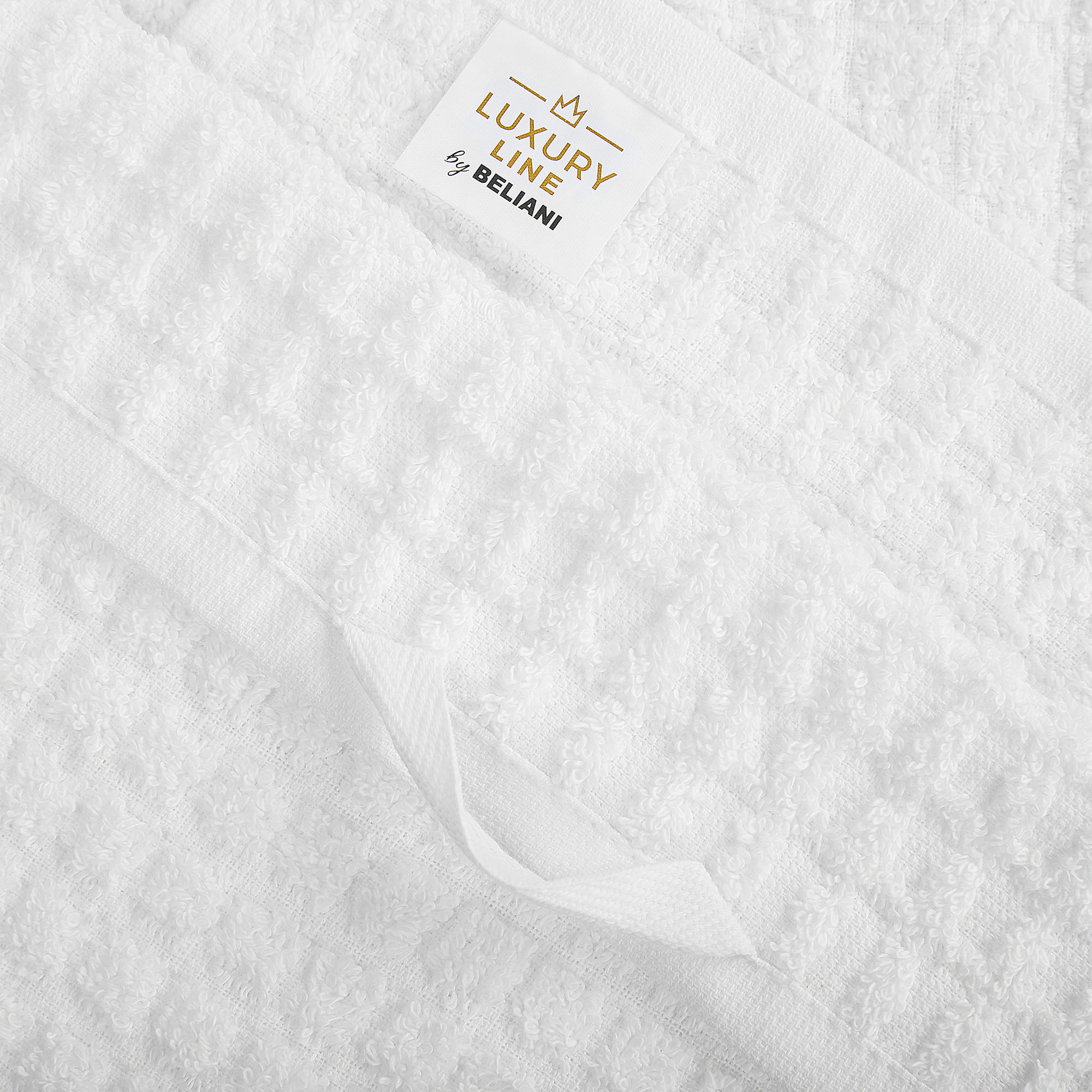 BADEHANDTUCH 9-teilig Weiß Atai - Weiß, Textil (70/140cm) - Beliani