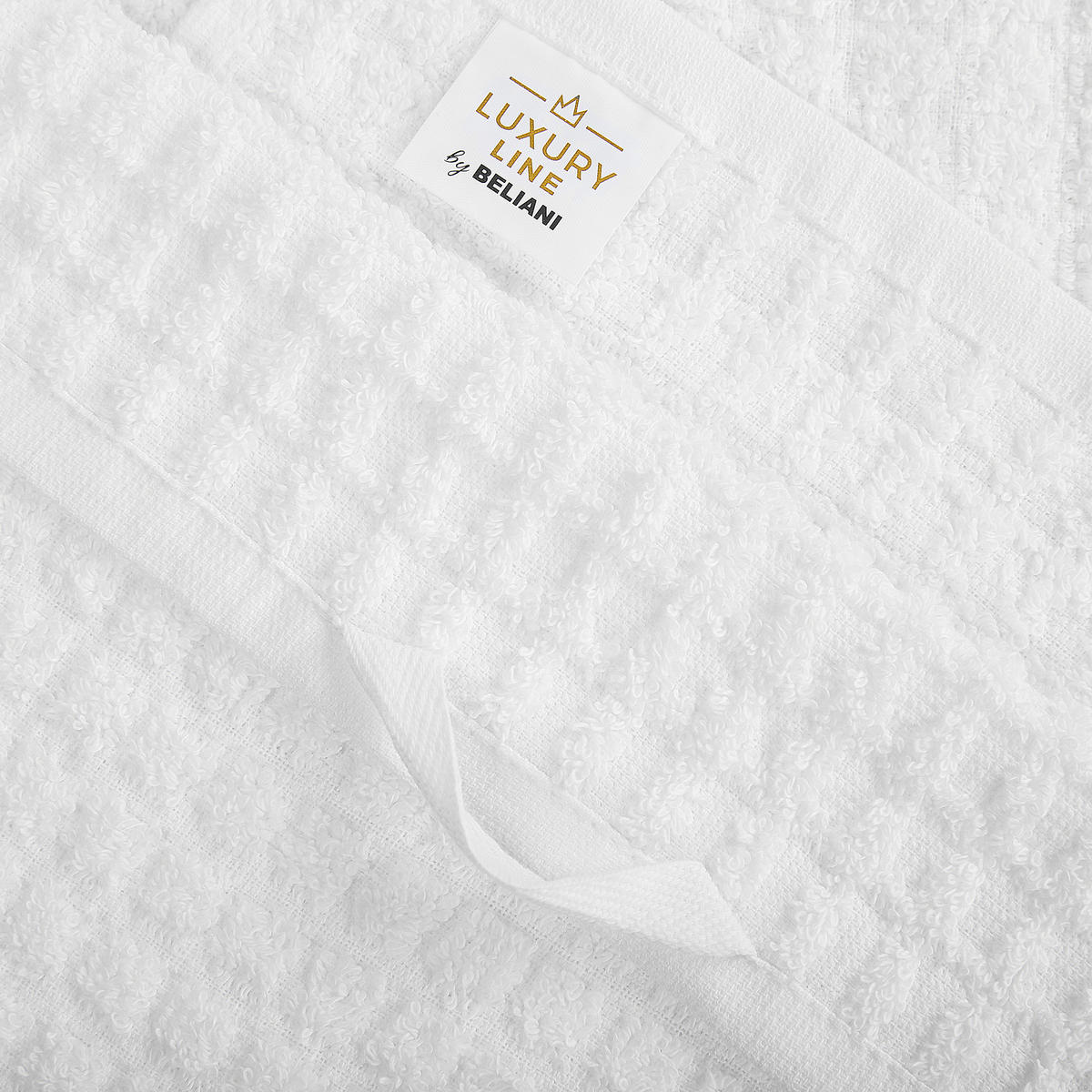 BADEHANDTUCH 4-teilig Weiß Atai - Weiß, Textil (70/140cm) - Beliani