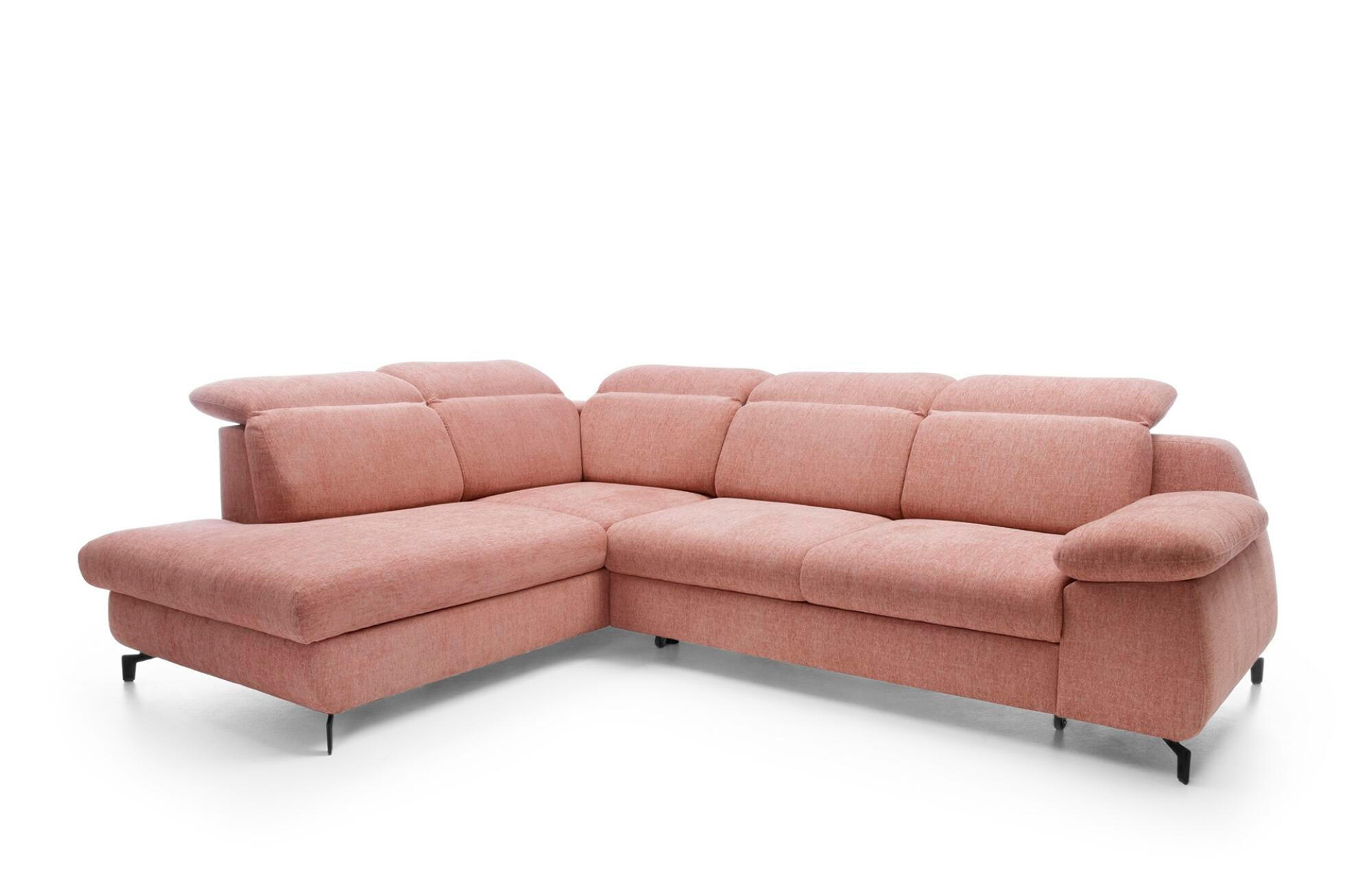 ECKSOFA COBRA Rosa 288x223x106 cm - Pink, Textil (288/223cm) - FURNLUX