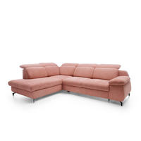 ECKSOFA COBRA Rosa 288x223x106 cm - Pink, Textil (288/223cm) - FURNLUX