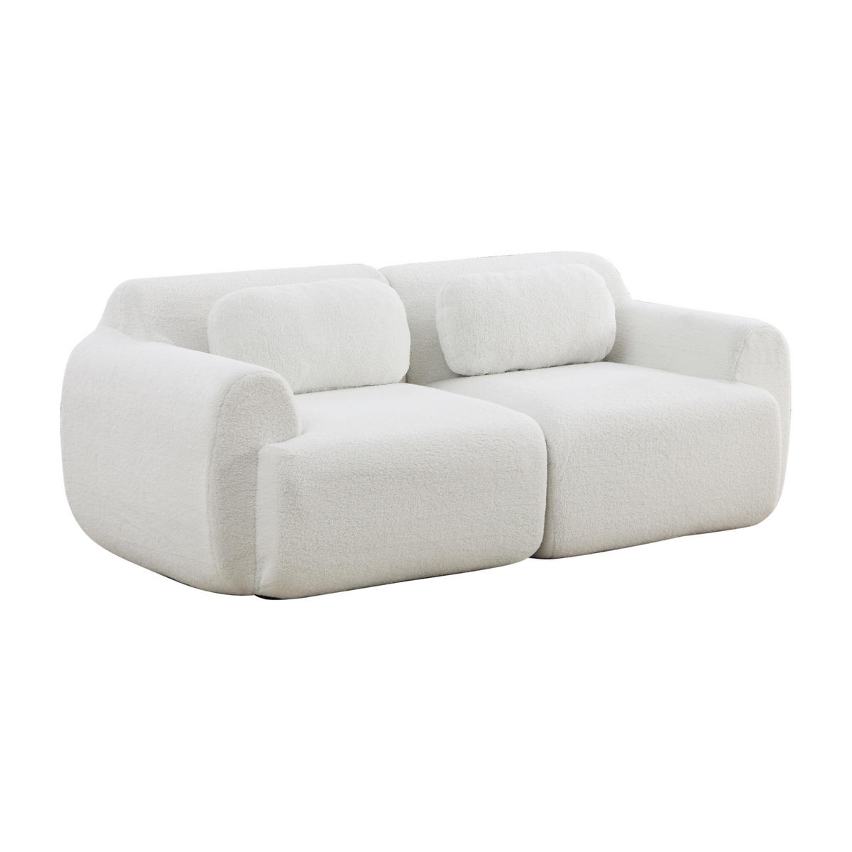 2-SITZER SOFA Chenille Elfenbein - Beige, Textil (189/71/91cm) - WISHDOR