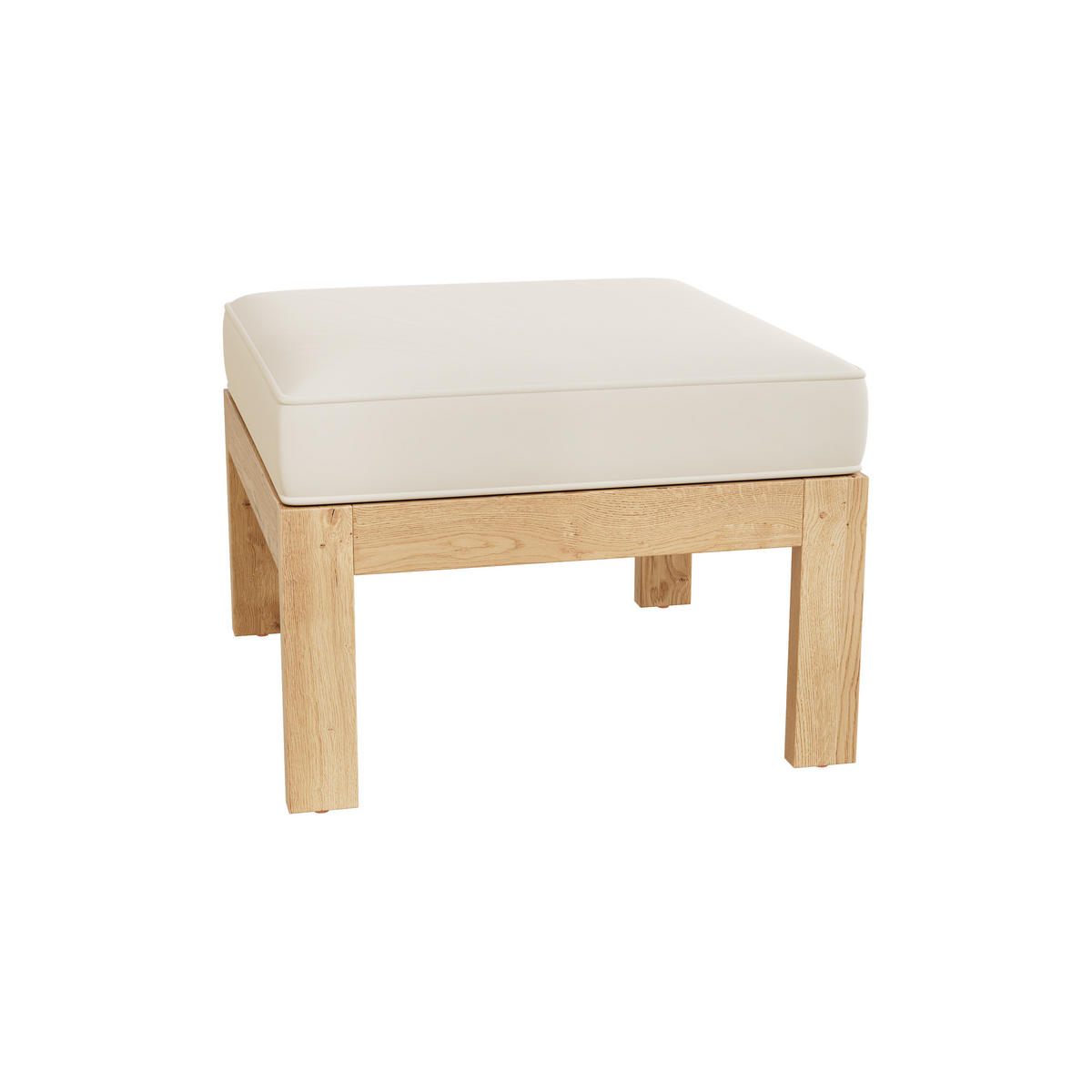 GARTENMÖBEL-SET, 4-6 Personen, Akazienrahmen, Natur/Creme - Creme, Textil - FLIEKS