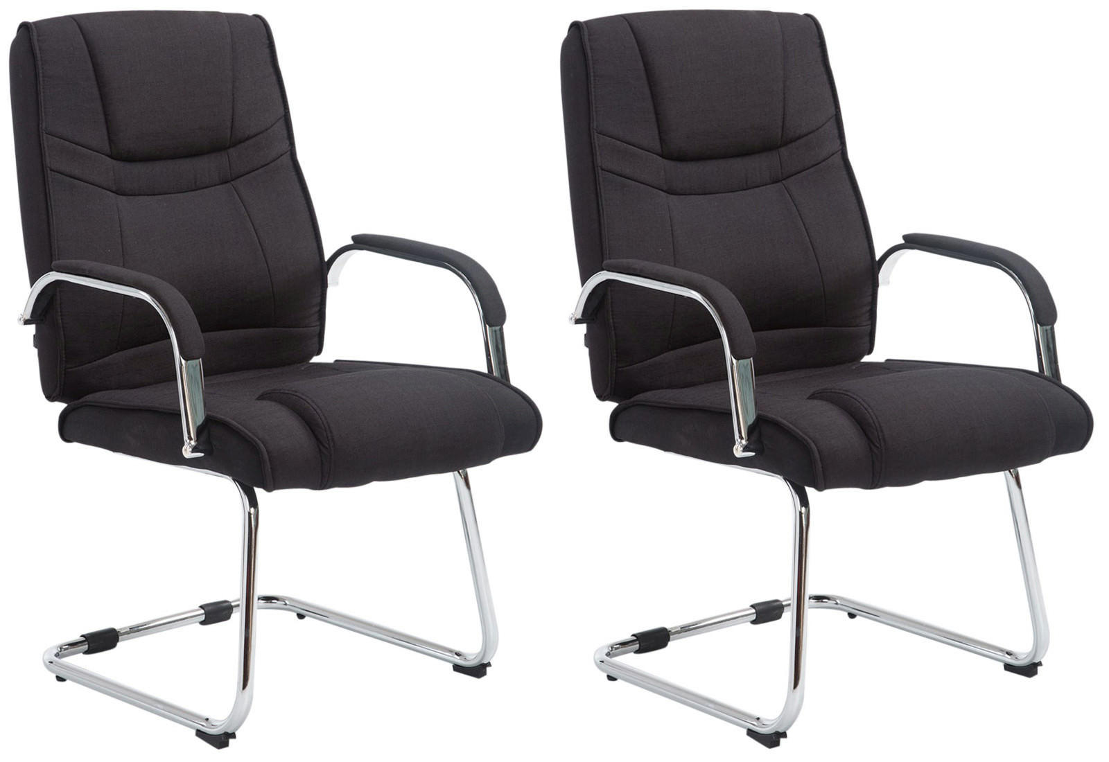 SCHWINGSTUHL 2er Set Stoff schwarz - Schwarz, Textil/Metall (60/104/67cm) - CLP