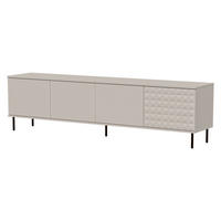 TV-LOWBOARD Leo 200 - Kaschmir/Schwarz, Holzwerkstoff/Metall (200/54/40cm) - MIRJAN24