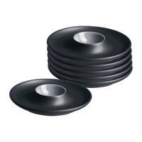 EIERTELLER Jasper schwarz ø 12 cm 6er Set - Schwarz, Keramik (12/2.5/12cm) - Ritzenhoff Breker