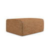 POUF Strukturstoff Stoff Orange - Terra cotta/Schwarz, Kunststoff/Textil (90/80/60cm) - Makamii