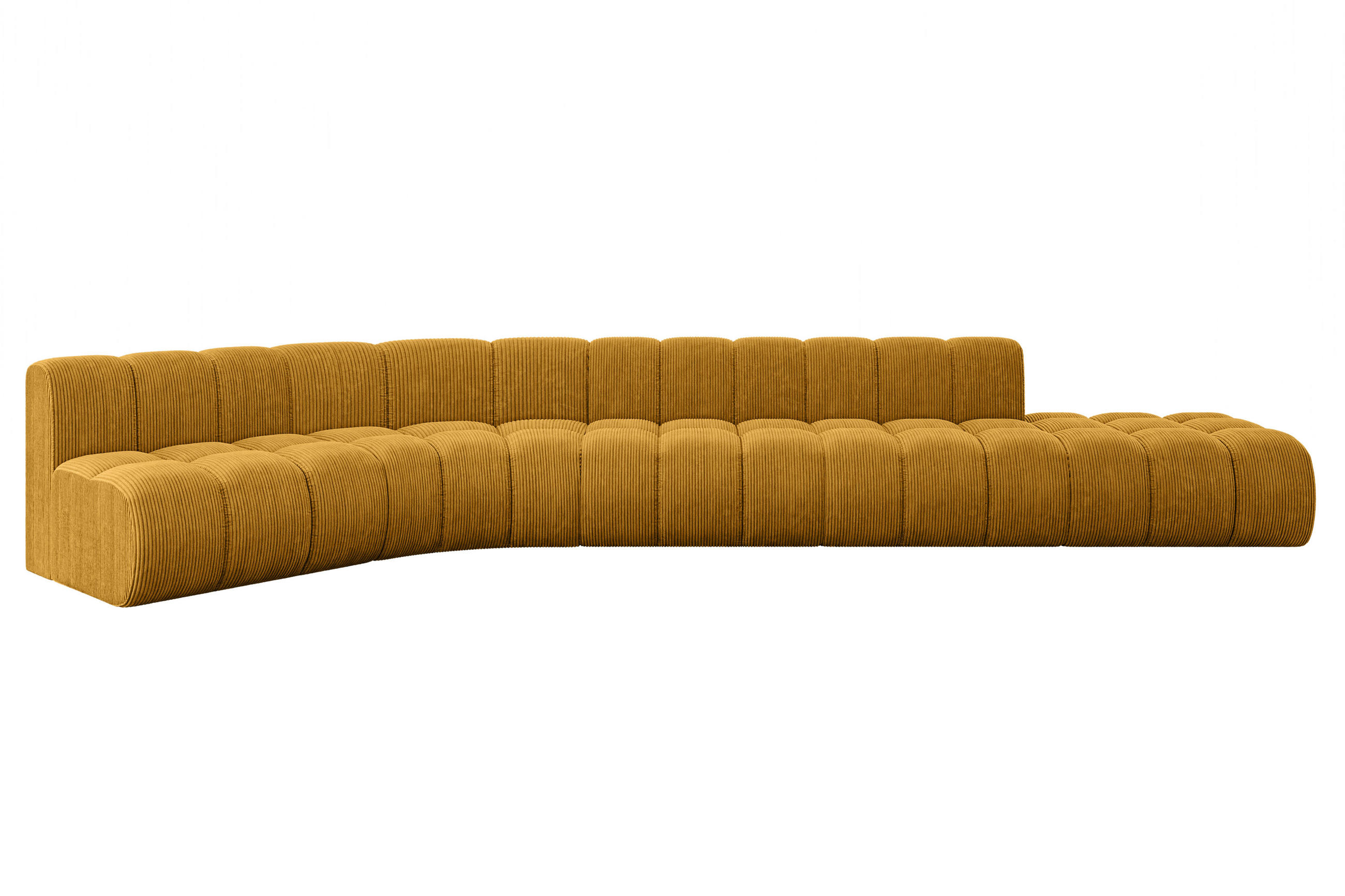 ECKSOFA modulares Sofa Brilo-L2 - 471x174x70 cm Senfgelb - Currygelb, Holzwerkstoff/Textil (471/174cm) - ALTDECOR