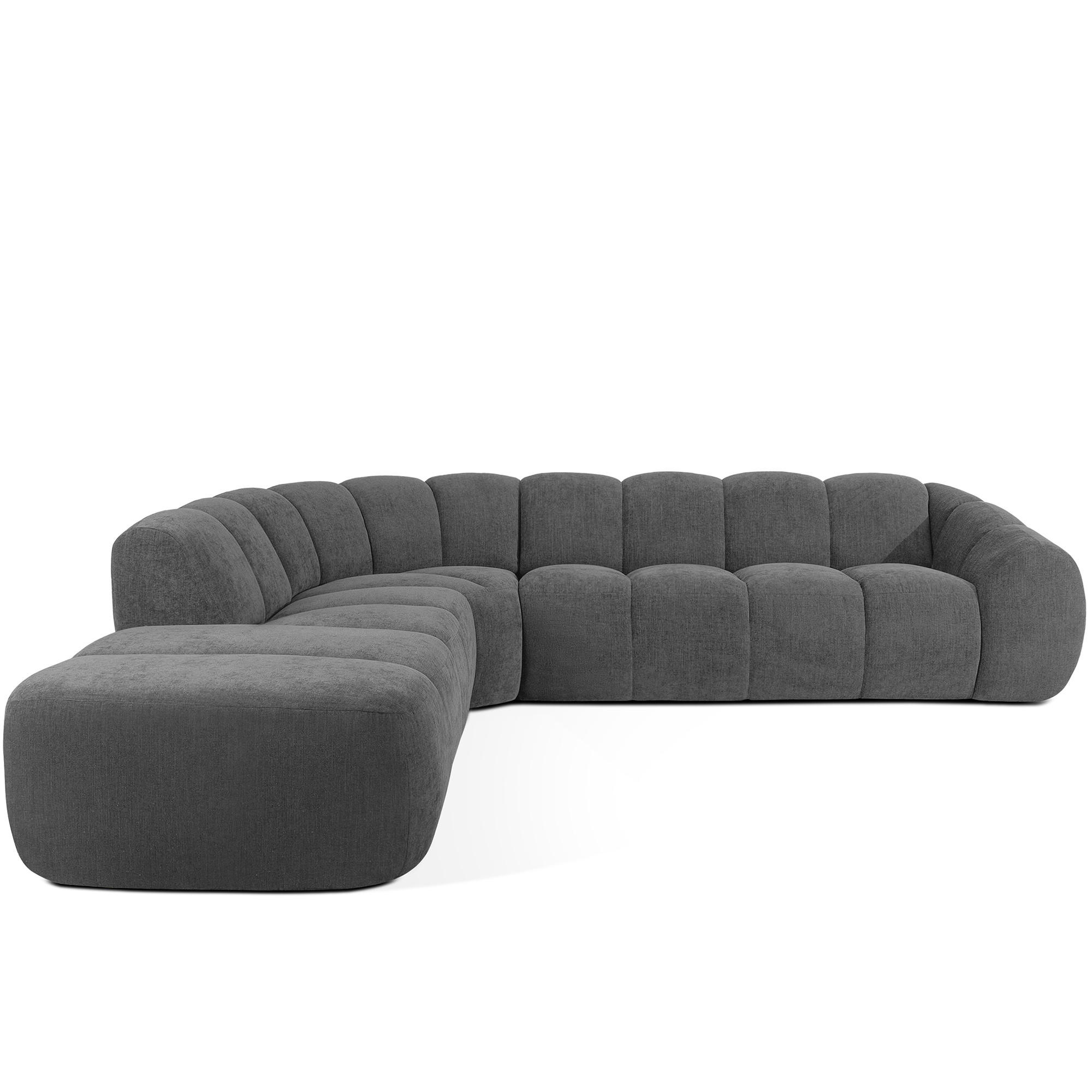 ECKSOFA LINKS FLAVA, Aschgrau - Grau, Holz/Holzwerkstoff (310/274cm) - KONSIMO®