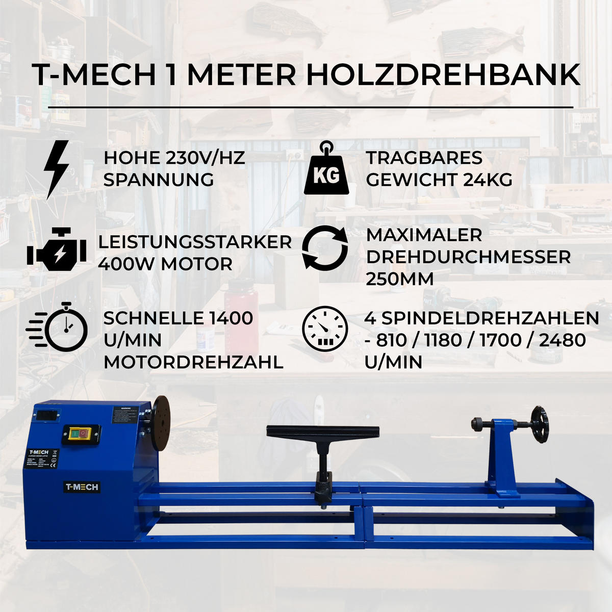 DRECHSELBANK - Blau, Metall (21/147/1cm) - Monstershop