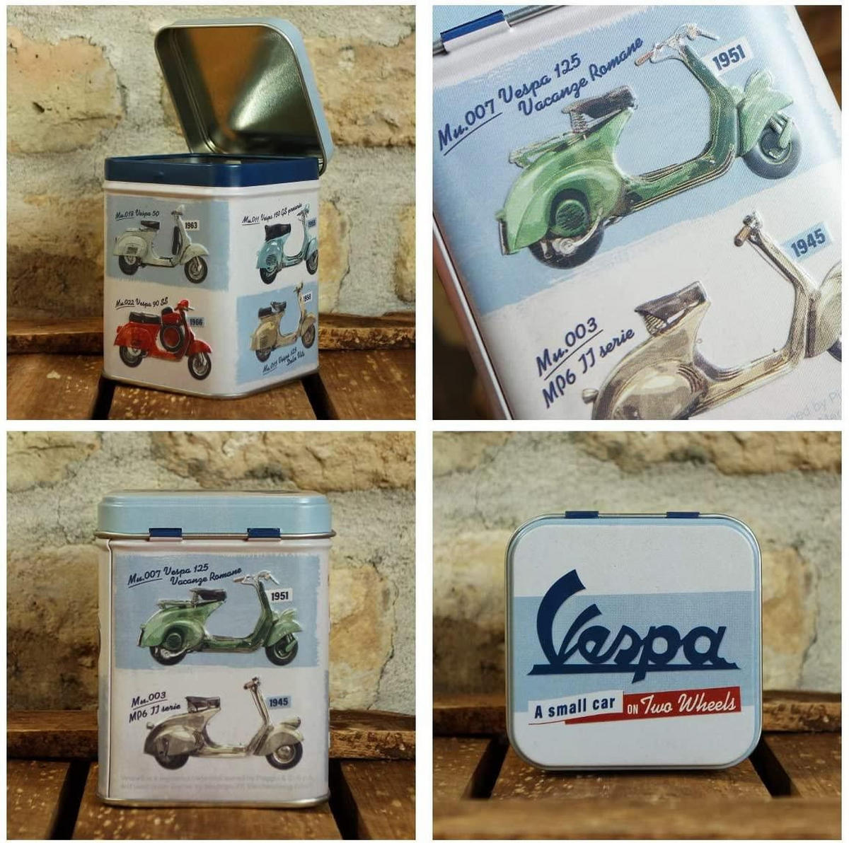 TEEDOSE Vespa Model Chart - Multicolor, Metall (1/9.5cm) - Nostalgic-Art
