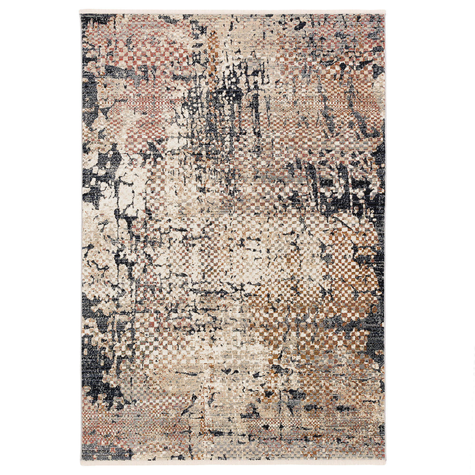 DESIGNER TEPPICH NIA VINTAGE PIXEL VERLAUF - Blaugrau, Textil (80/150cm) - Pergamon