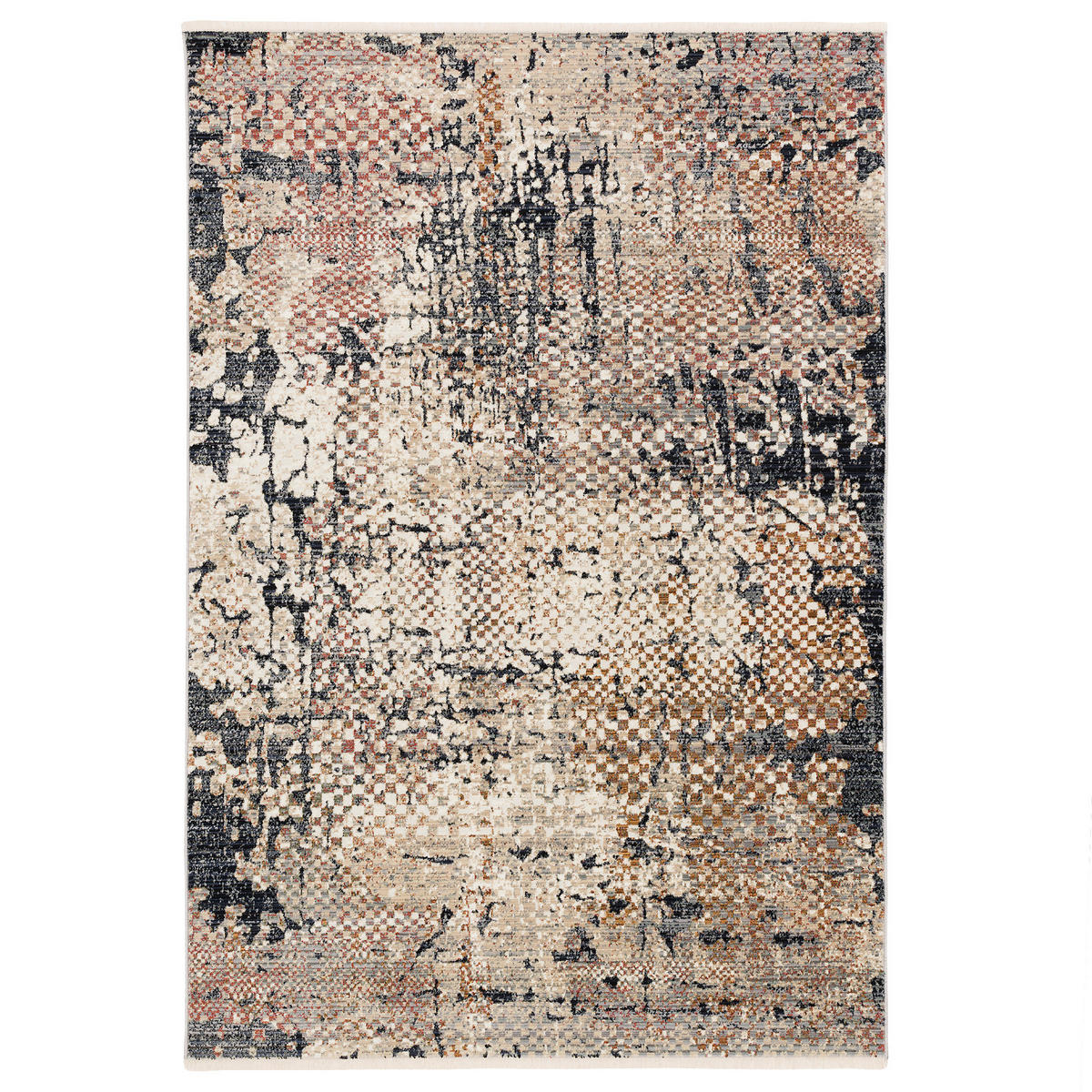 DESIGNER TEPPICH NIA VINTAGE PIXEL VERLAUF - Blaugrau, Textil (80/150cm) - Pergamon