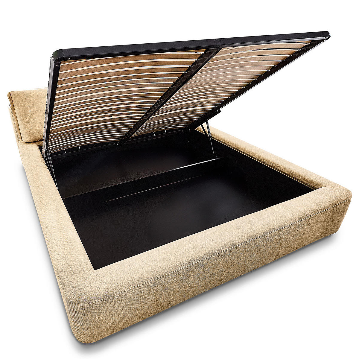 POLSTERBETT - Creme, Textil (140/200cm) - home24