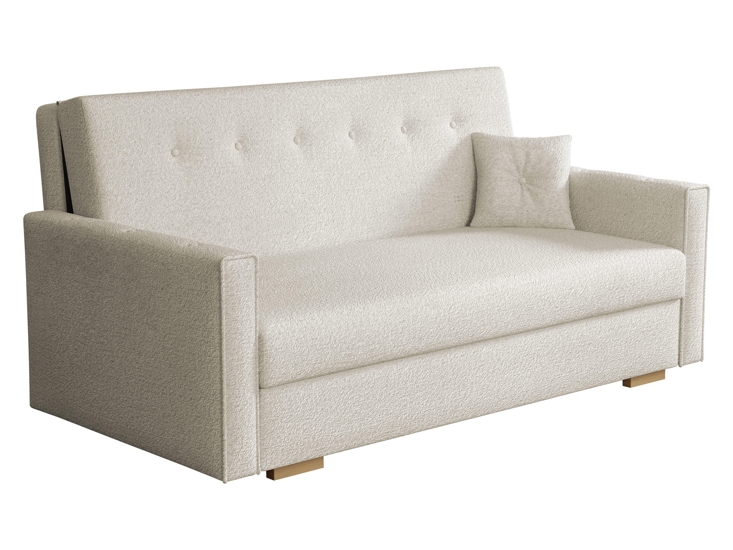 SCHLAFSOFA Viva Sonic IV - Beige/Schwarz, Holz/Textil (173/85/100cm) - MIRJAN24