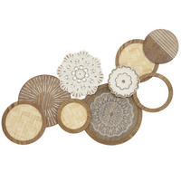 WANDDEKO DE-14336 mehrschichtig, mit Bambusgeflecht Natur - Naturfarben, Holzwerkstoff (44.5/4.4/83.8cm) - ComfortXL