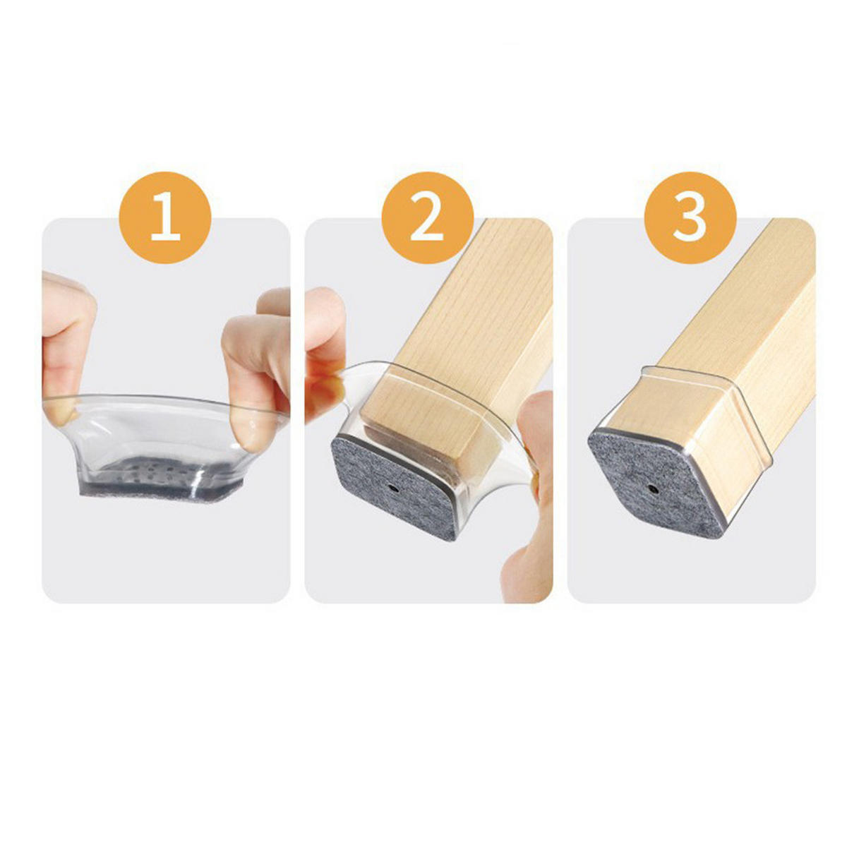 STUHLBEINKAPPEN für 38 - 55mm Stuhlbeine Grau 10-tlg - Grau, Kunststoff (0.38/1/0.55cm)