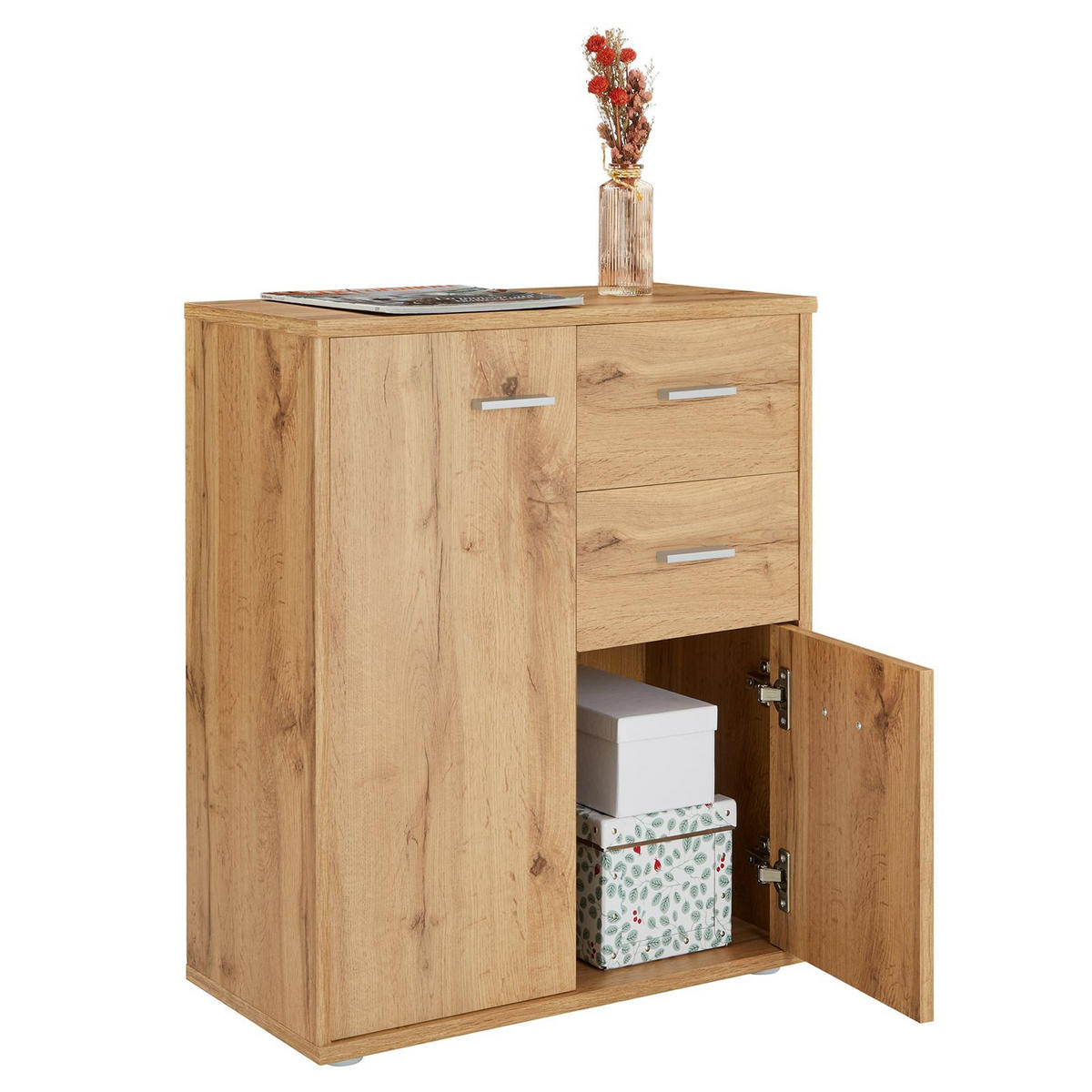KOMMODE LOCARNO - Eiche Wotan, Holzwerkstoff (60/70/30cm) - CARO-Möbel