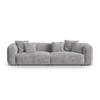 MODULARES-SOFA Martina aus Cord hellgrau 4 Sitzplätze - Hellgrau, Textil (320/75/106cm) - Micadoni