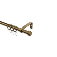 GARDINENSTANGE Olymp Lucan 140 cm, 1-läufig, 16 mm Ø Messing Antik - Messingfarben/Bronzefarben, Metall (140cm) - INTERDECO