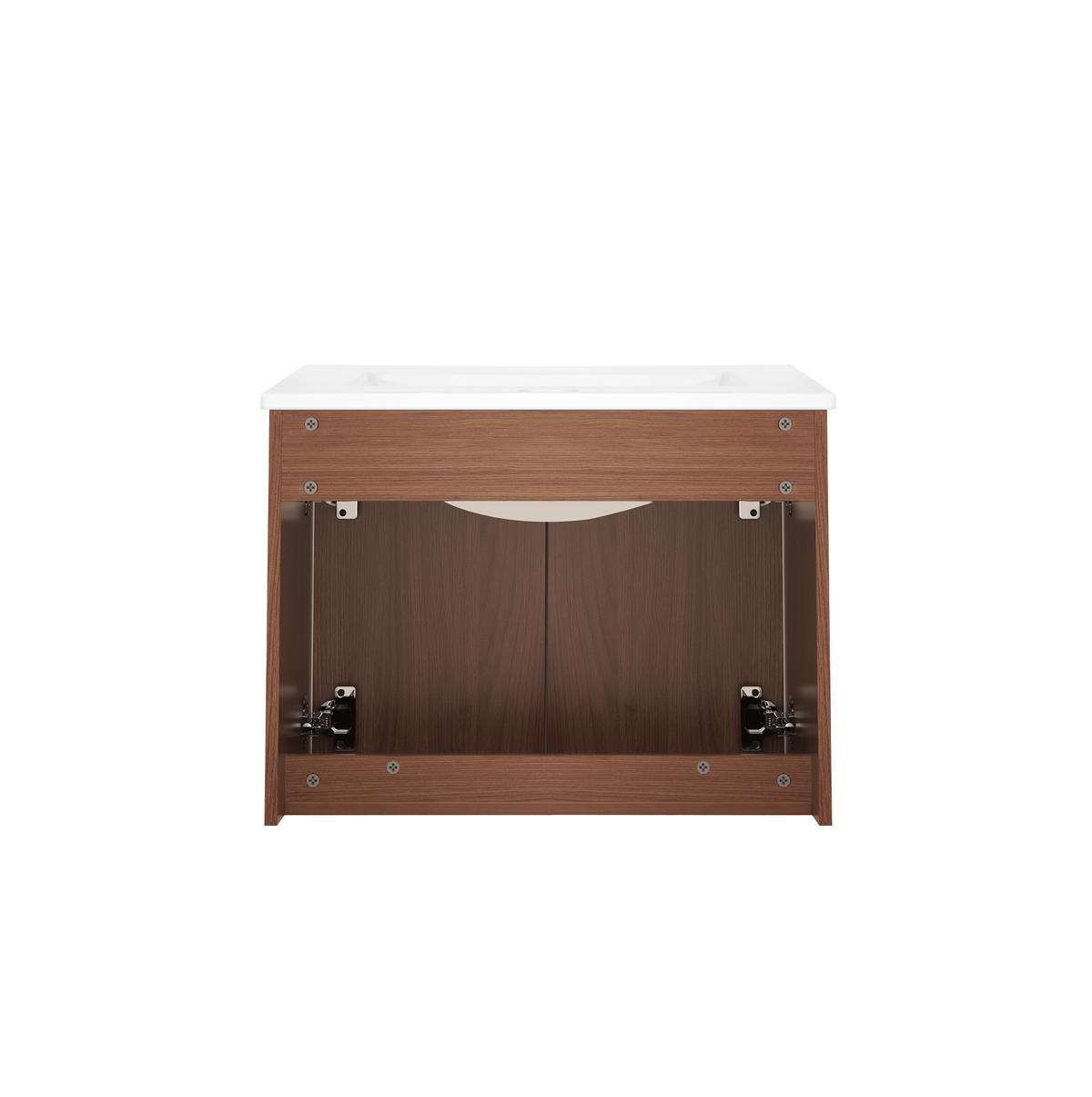 BADEZIMMERSCHRANK 60 cm Rotbraun mit 2 Türen - Braun, Holzwerkstoff (46.8/46.48/60.8cm) - Beauniv