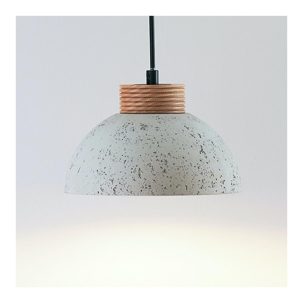 HÄNGELEUCHTE Koda, Dunkelgrau, 20cm - Dunkelgrau, Stein (20/20/9.5cm) - KOSILUM
