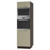 BACKOFEN-HOCHSCHRANK Kvantum D14/RU/60/207 Vanille Matt / Lava Matt 60 / 59 / 207cm - Dunkelgrau/Creme, Holz/Holzwerkstoff (60/207/59cm) - Feldmann-Wohnen