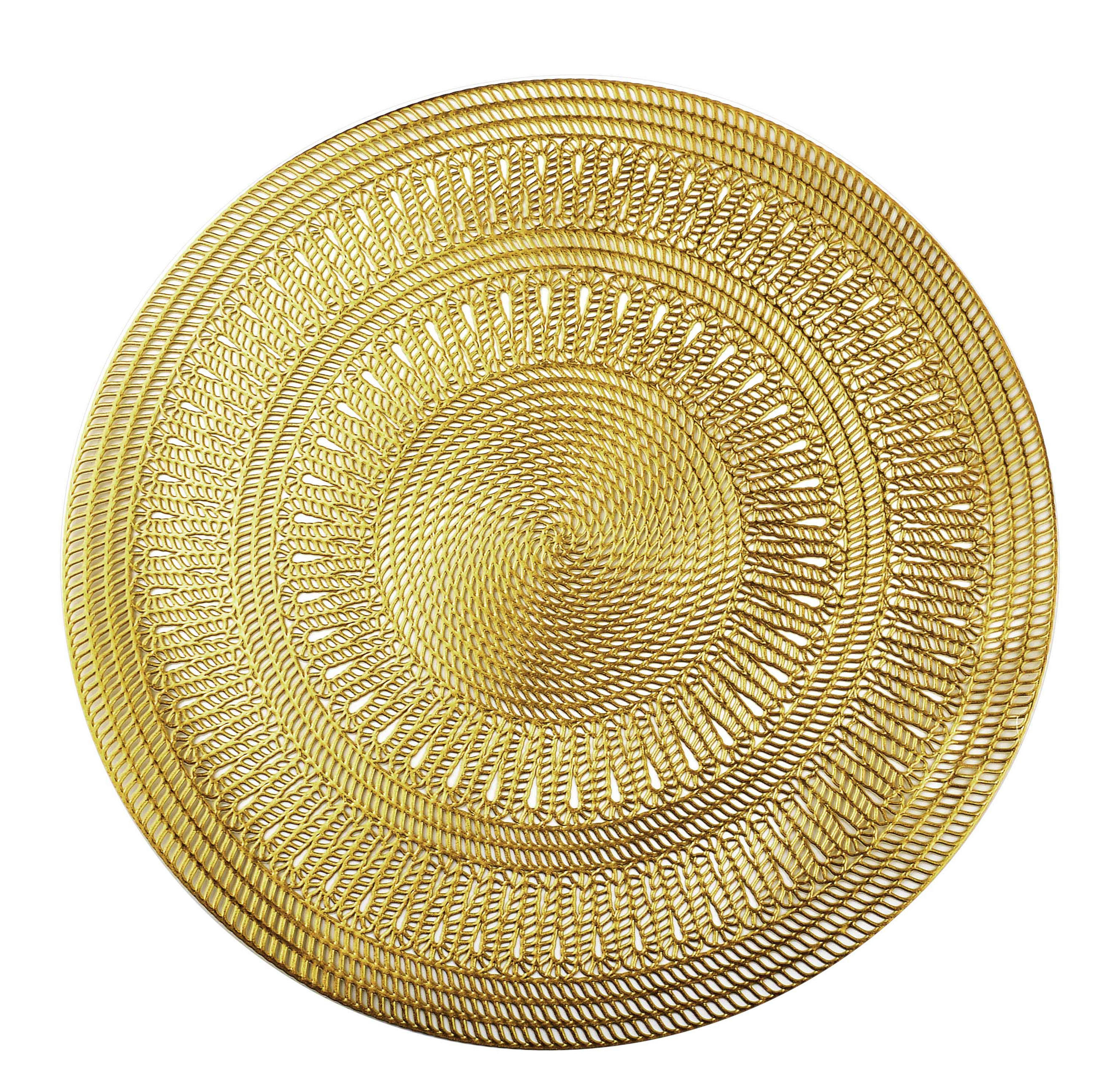 TISCHSET Mandy Gold 38/38/0.1 cm Kunstoff - Goldfarben, Kunststoff (38/38/0.1cm) - Mondex