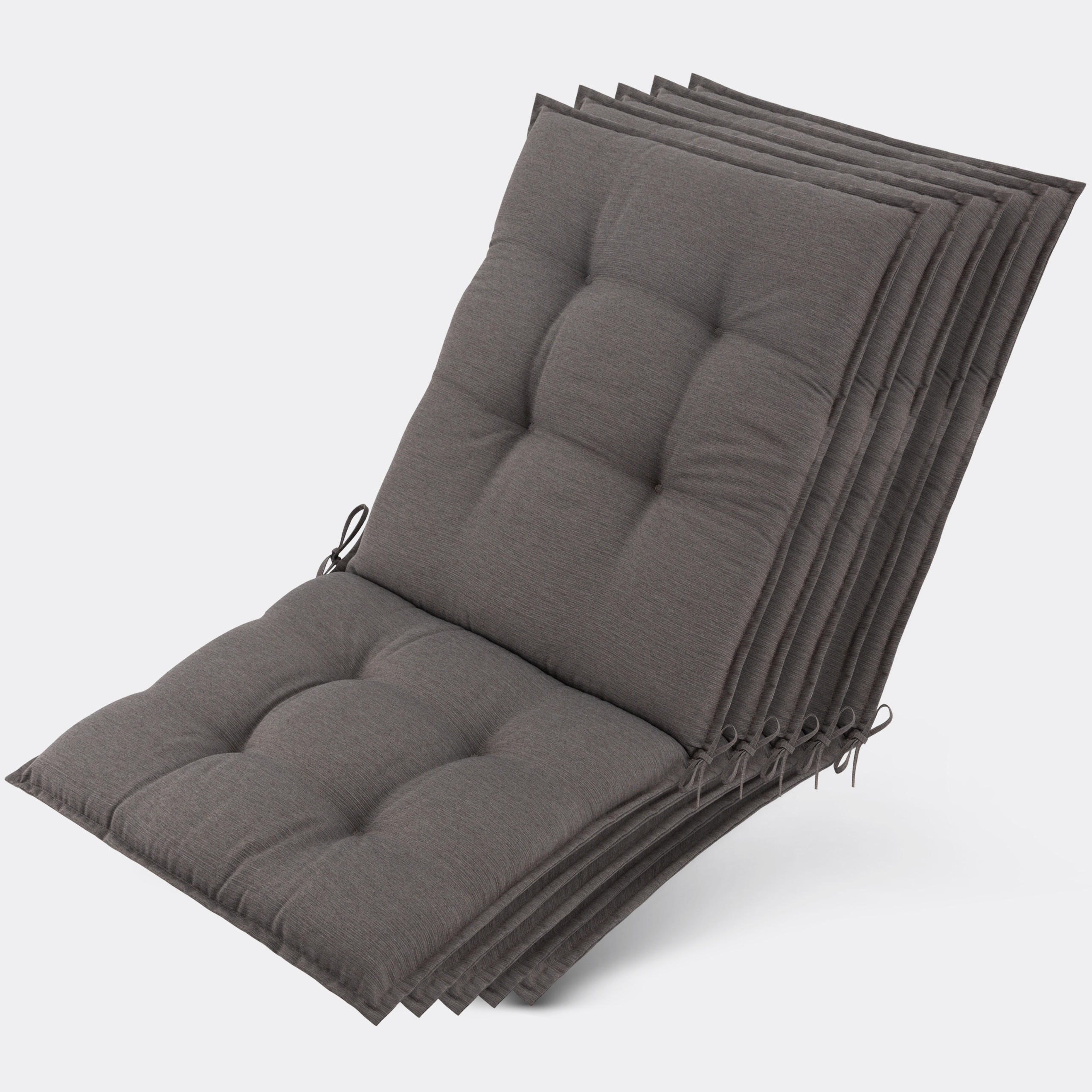 NIEDERLEHNERAUFLAGE Sun-NL 105x50x8cm Taupe (5tlg) - Taupe, Textil (50/8/100cm) - Beautissu 